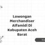 Lowongan Merchandiser Alfamidi Di Kabupaten Aceh Barat
