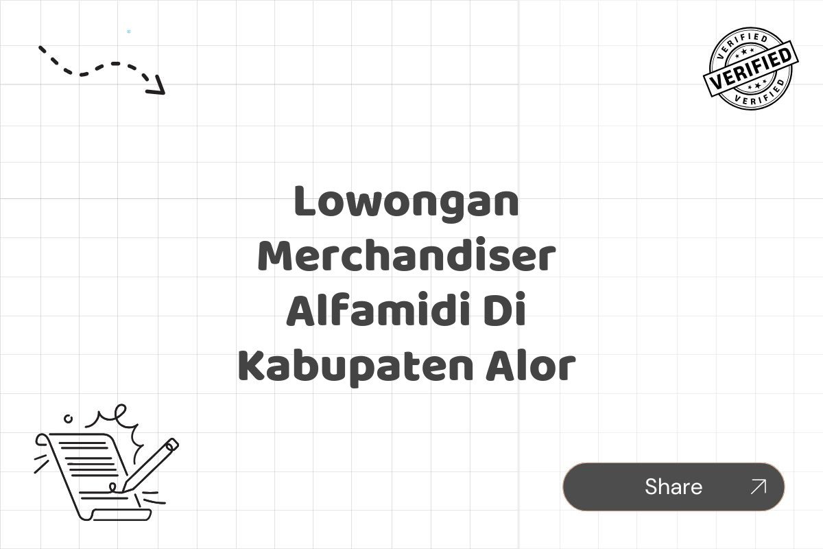 Lowongan Merchandiser Alfamidi Di Kabupaten Alor