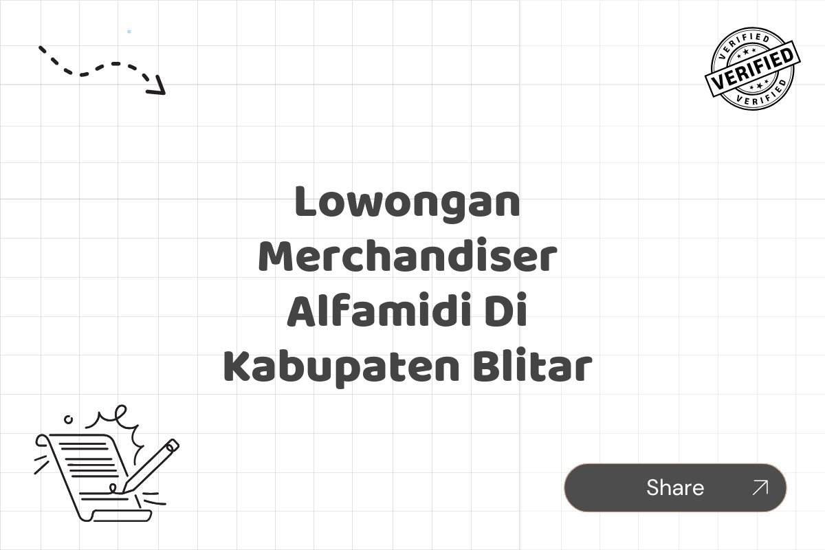 Lowongan Merchandiser Alfamidi Di Kabupaten Blitar