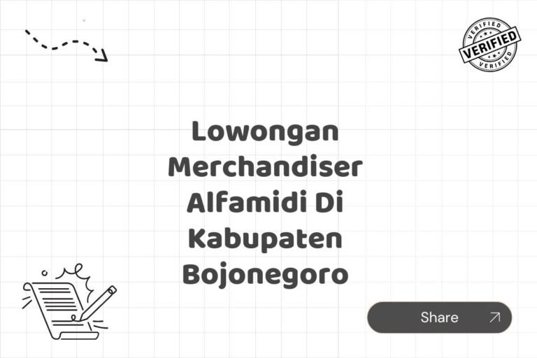 Lowongan Merchandiser Alfamidi Di Kabupaten Bojonegoro