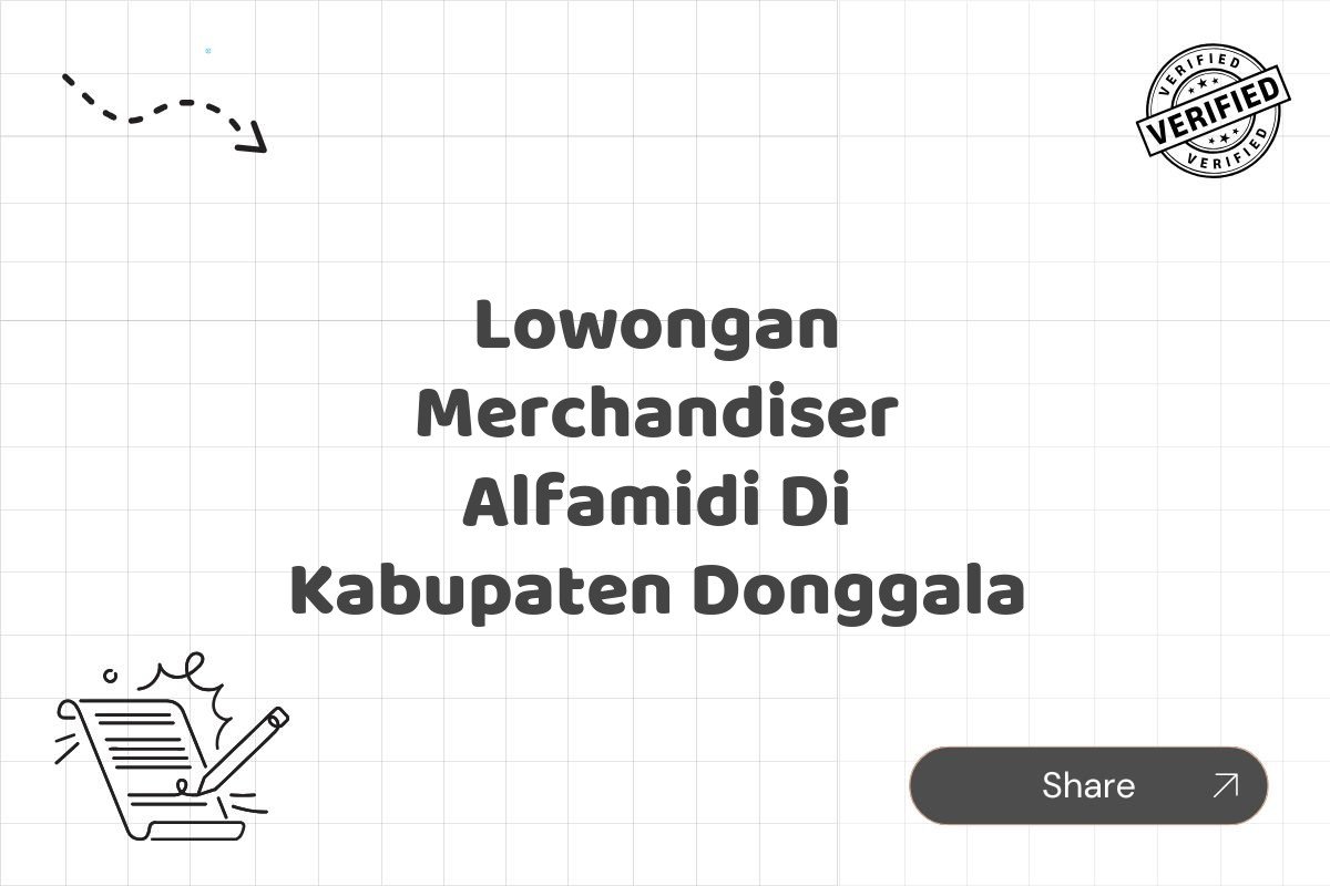 Lowongan Merchandiser Alfamidi Di Kabupaten Donggala