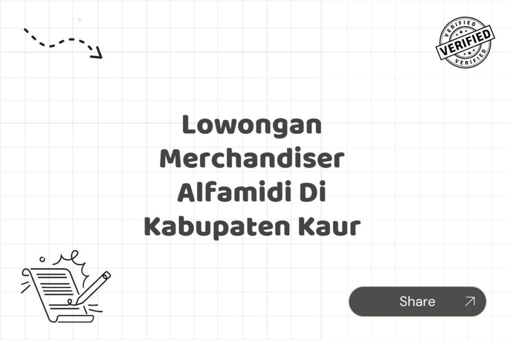 Lowongan Merchandiser Alfamidi Di Kabupaten Kaur