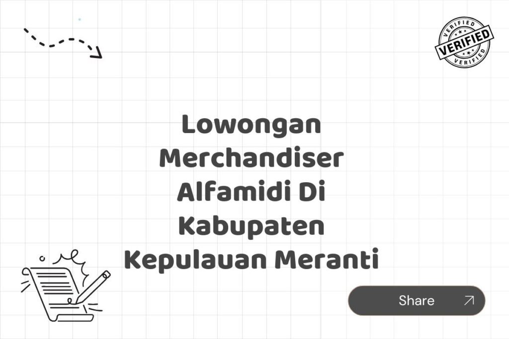 Lowongan Merchandiser Alfamidi Di Kabupaten Kepulauan Meranti