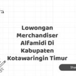 Lowongan Merchandiser Alfamidi Di Kabupaten Kotawaringin Timur