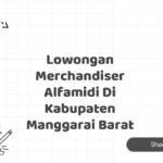 Lowongan Merchandiser Alfamidi Di Kabupaten Manggarai Barat