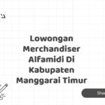 Lowongan Merchandiser Alfamidi Di Kabupaten Manggarai Timur