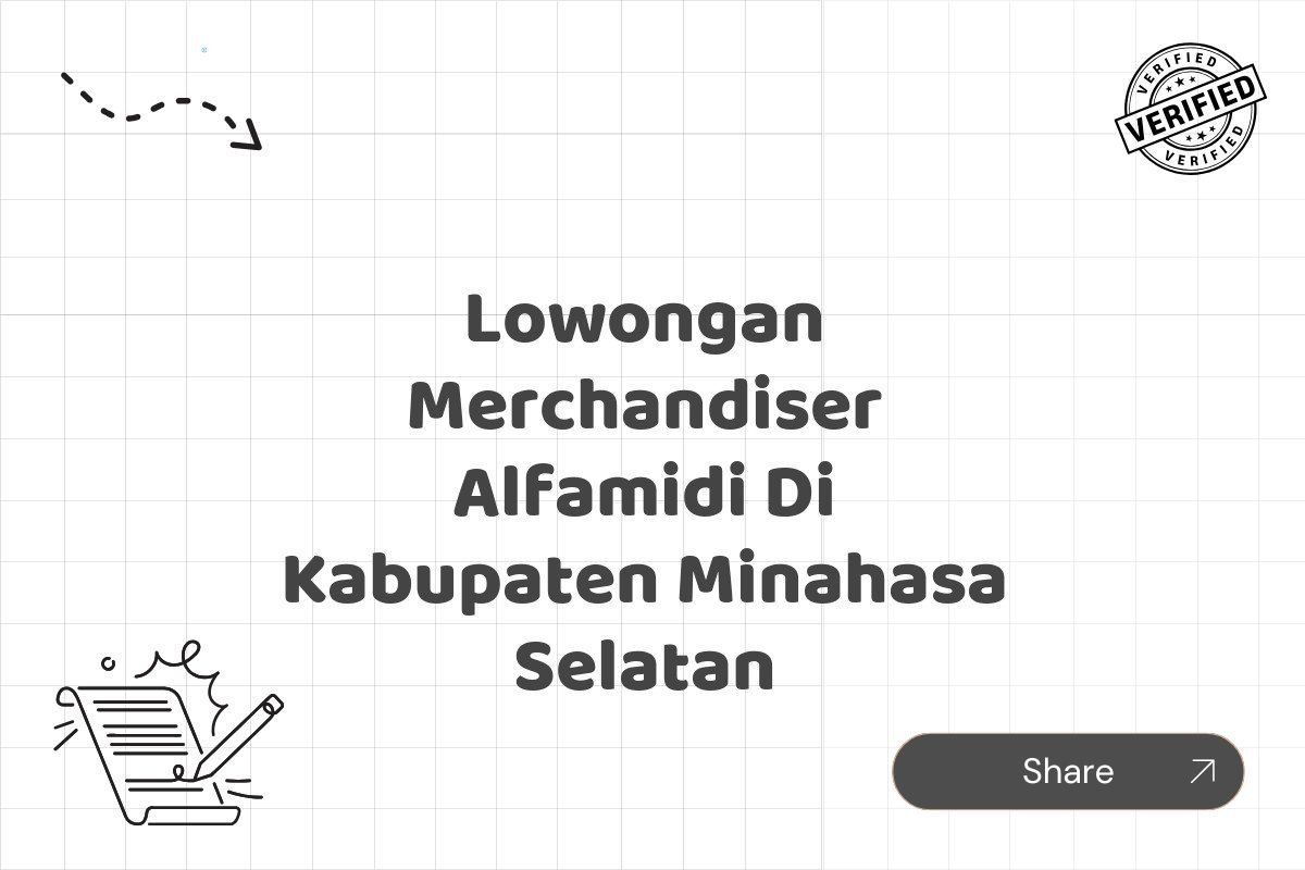 Lowongan Merchandiser Alfamidi Di Kabupaten Minahasa Selatan