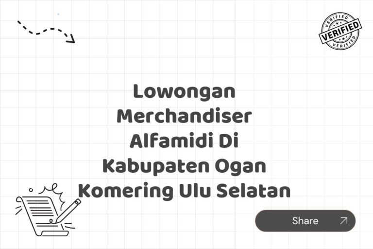 Lowongan Merchandiser Alfamidi Di Kabupaten Ogan Komering Ulu Selatan