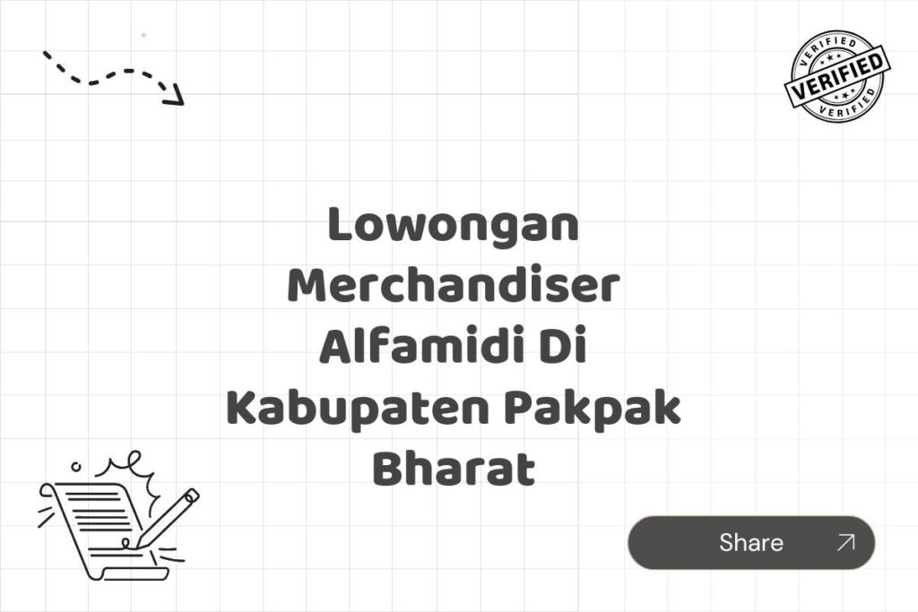 Lowongan Merchandiser Alfamidi Di Kabupaten Pakpak Bharat