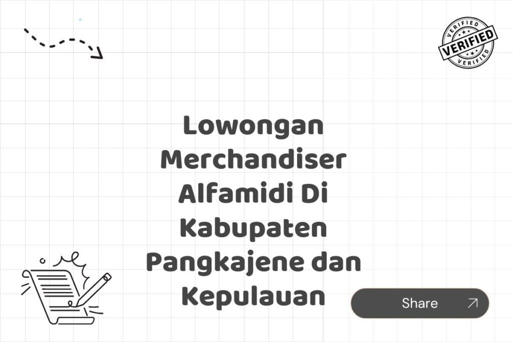 Lowongan Merchandiser Alfamidi Di Kabupaten Pangkajene dan Kepulauan