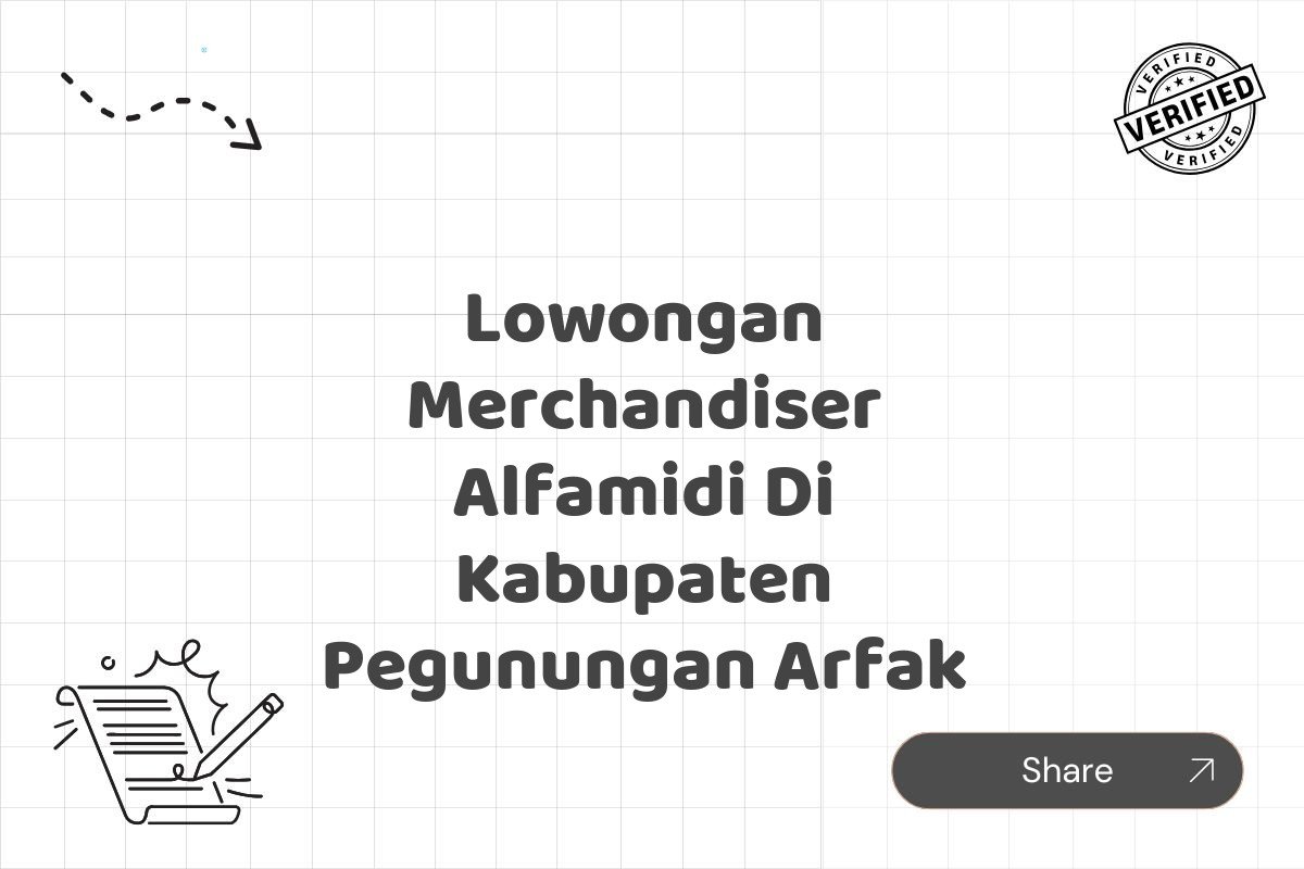 Lowongan Merchandiser Alfamidi Di Kabupaten Pegunungan Arfak