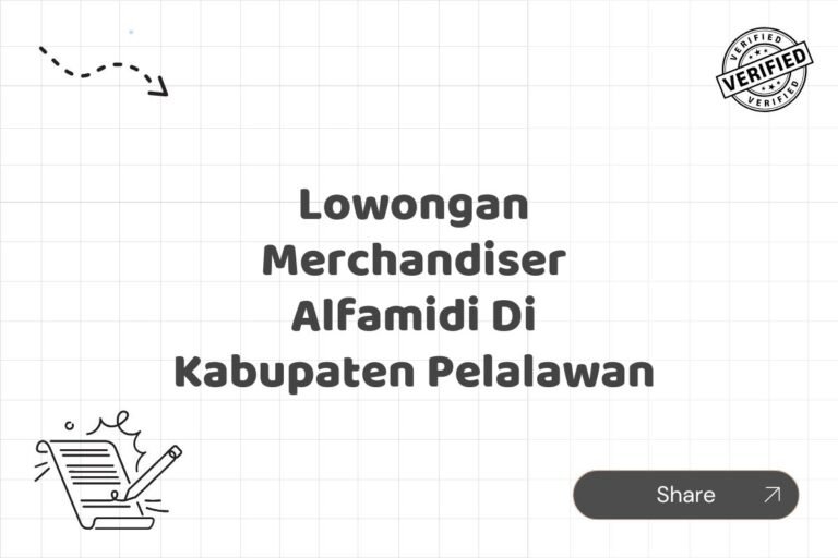 Lowongan Merchandiser Alfamidi Di Kabupaten Pelalawan