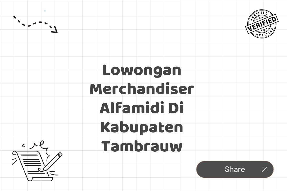 Lowongan Merchandiser Alfamidi Di Kabupaten Tambrauw