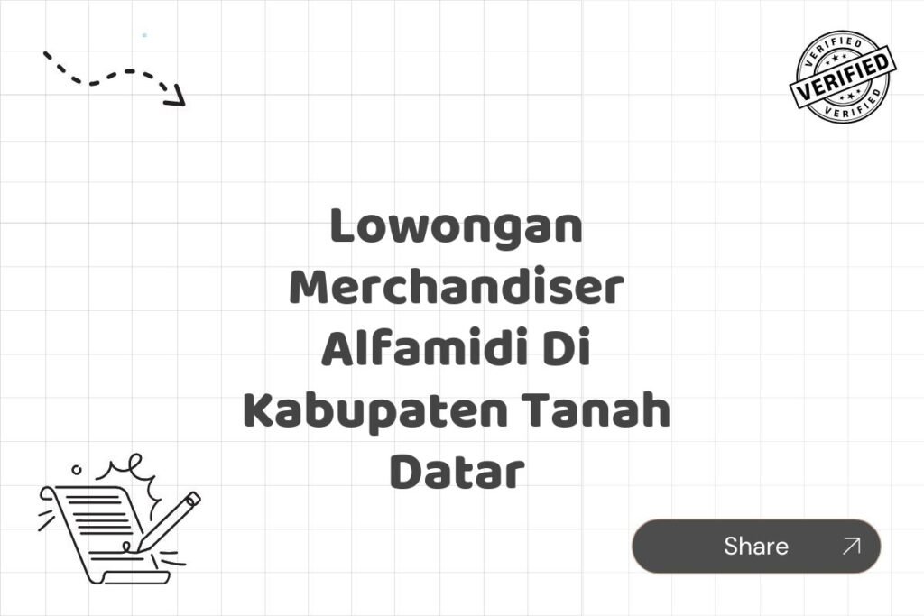 Lowongan Merchandiser Alfamidi Di Kabupaten Tanah Datar
