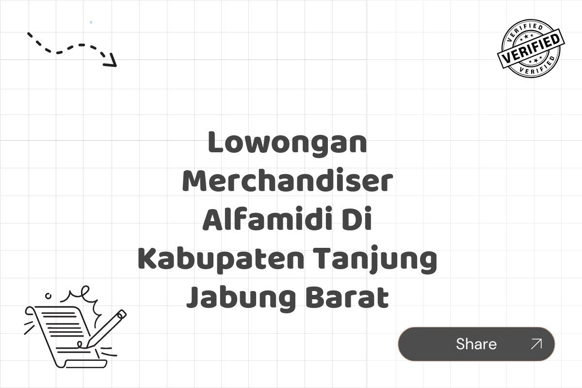 Lowongan Merchandiser Alfamidi Di Kabupaten Tanjung Jabung Barat