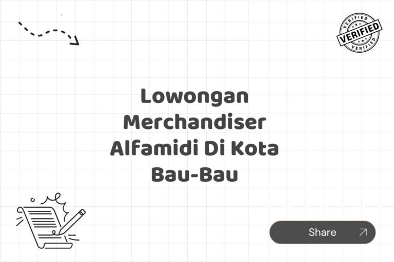 Lowongan Merchandiser Alfamidi Di Kota Bau-Bau