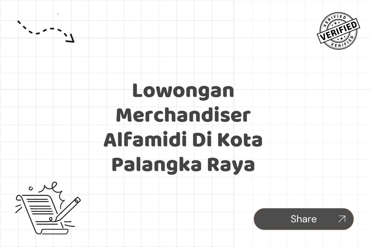 Lowongan Merchandiser Alfamidi Di Kota Palangka Raya