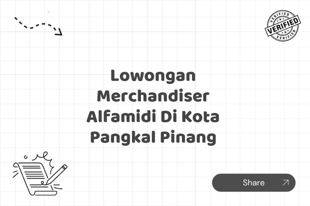 Lowongan Merchandiser Alfamidi Di Kota Pangkal Pinang