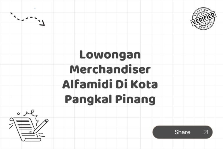 Lowongan Merchandiser Alfamidi Di Kota Pangkal Pinang