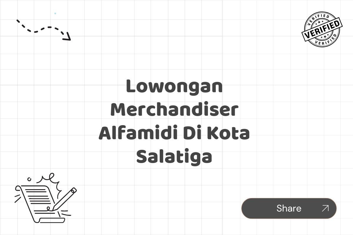 Lowongan Merchandiser Alfamidi Di Kota Salatiga