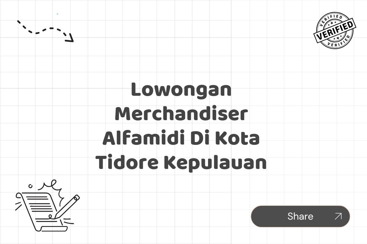 Lowongan Merchandiser Alfamidi Di Kota Tidore Kepulauan