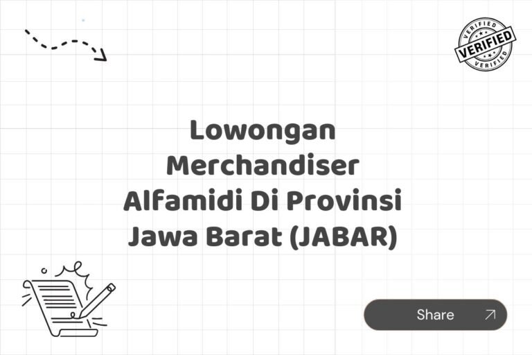 Lowongan Merchandiser Alfamidi Di Provinsi Jawa Barat (JABAR)