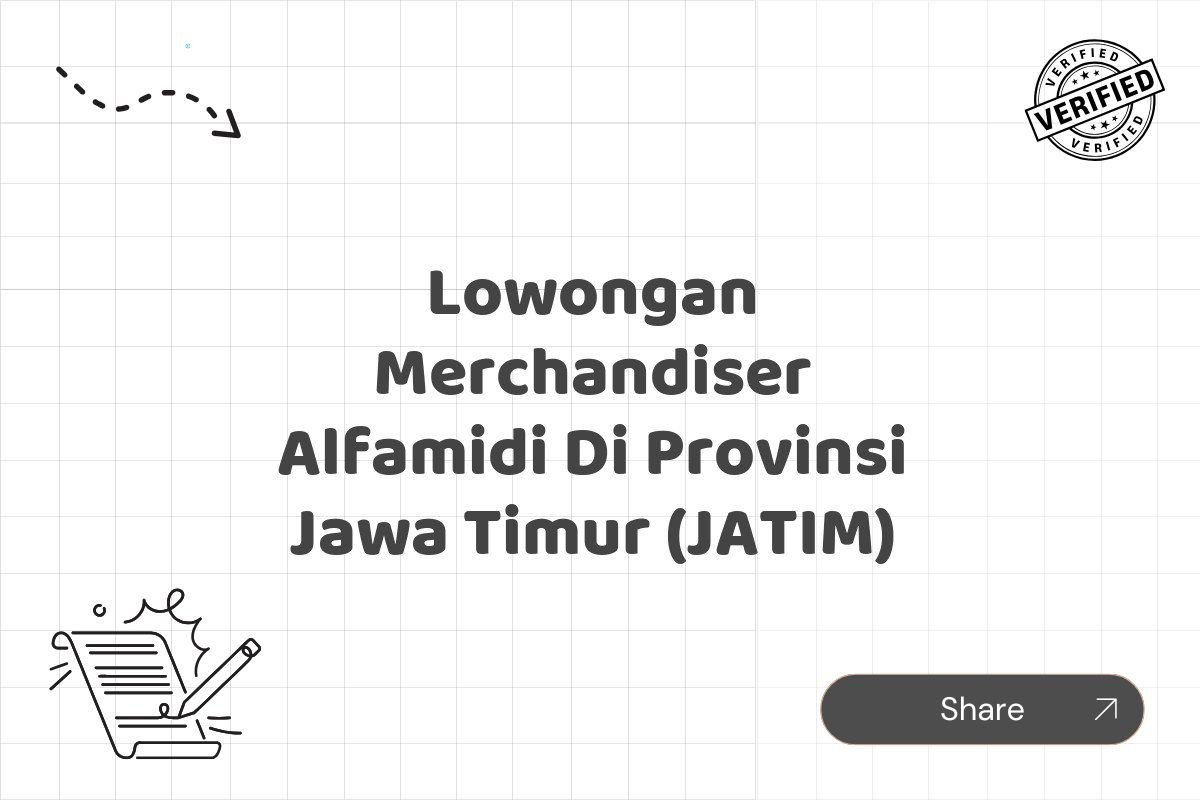 Lowongan Merchandiser Alfamidi Di Provinsi Jawa Timur (JATIM)