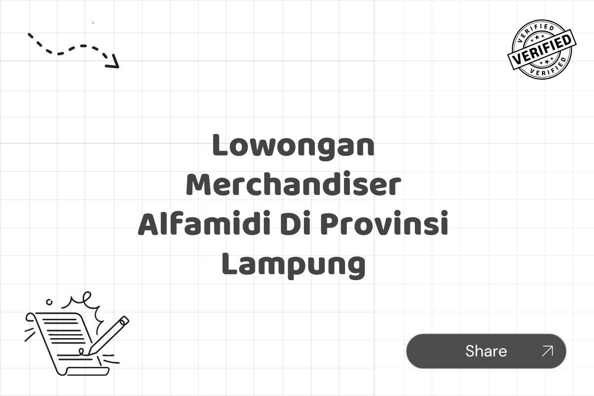 Lowongan Merchandiser Alfamidi Di Provinsi Lampung