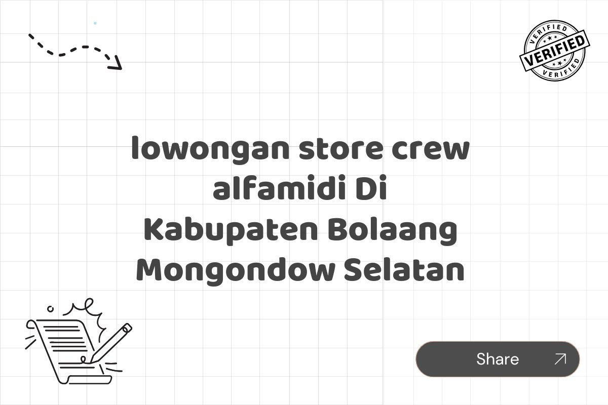 lowongan store crew alfamidi Di Kabupaten Bolaang Mongondow Selatan