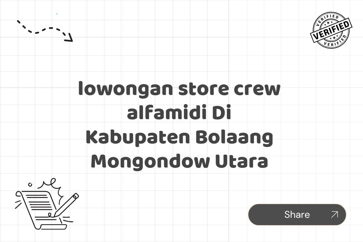 lowongan store crew alfamidi Di Kabupaten Bolaang Mongondow Utara