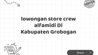 lowongan store crew alfamidi Di Kabupaten Grobogan