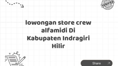 lowongan store crew alfamidi Di Kabupaten Indragiri Hilir
