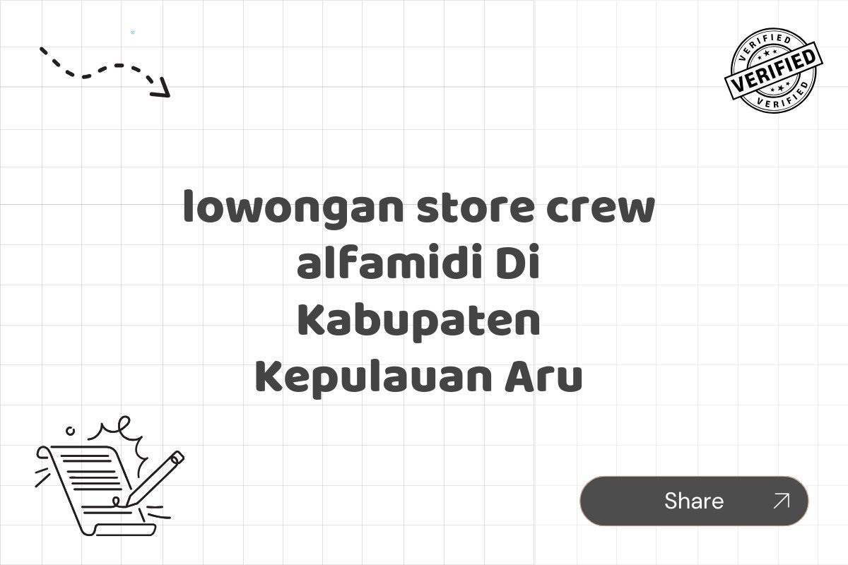 lowongan store crew alfamidi Di Kabupaten Kepulauan Aru