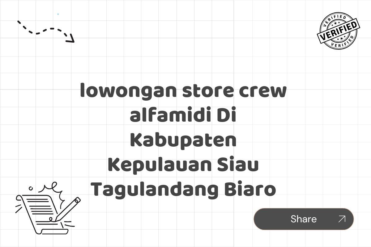 lowongan store crew alfamidi Di Kabupaten Kepulauan Siau Tagulandang Biaro