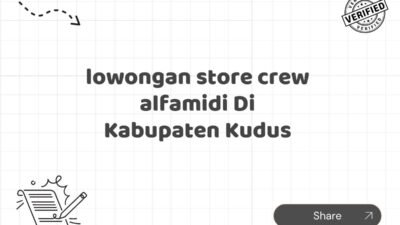 lowongan store crew alfamidi Di Kabupaten Kudus