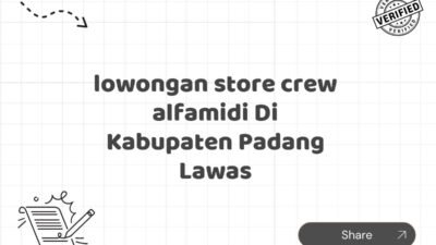 lowongan store crew alfamidi Di Kabupaten Padang Lawas