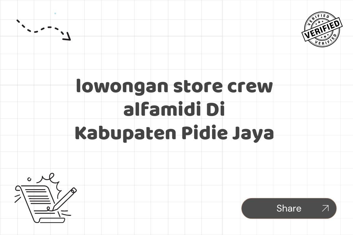lowongan store crew alfamidi Di Kabupaten Pidie Jaya
