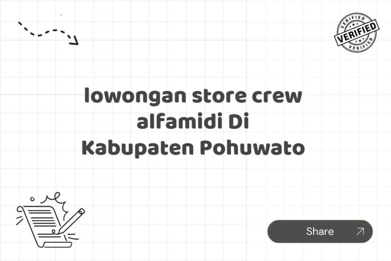 lowongan store crew alfamidi Di Kabupaten Pohuwato