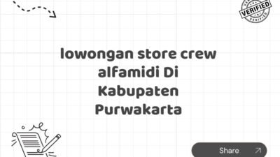 lowongan store crew alfamidi Di Kabupaten Purwakarta