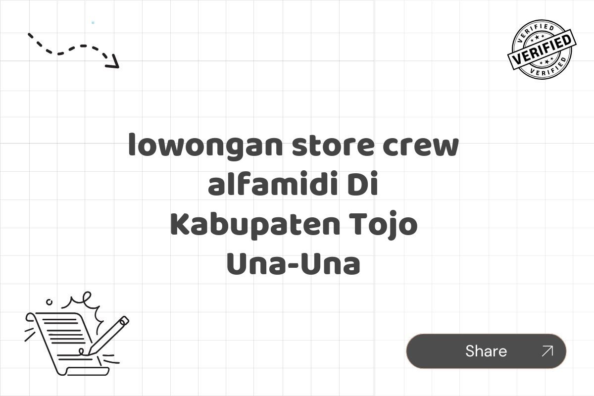 lowongan store crew alfamidi Di Kabupaten Tojo Una-Una