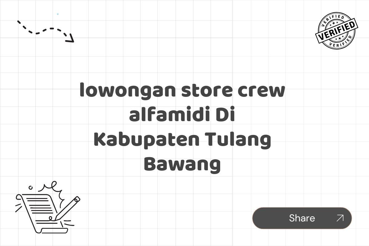 lowongan store crew alfamidi Di Kabupaten Tulang Bawang