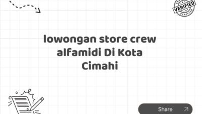 lowongan store crew alfamidi Di Kota Cimahi