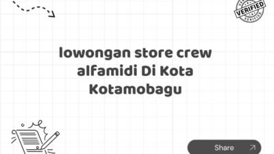 lowongan store crew alfamidi Di Kota Kotamobagu