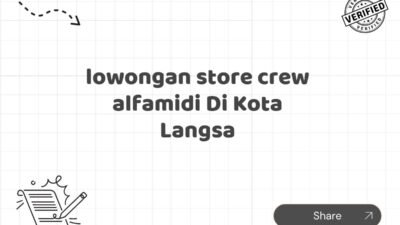 lowongan store crew alfamidi Di Kota Langsa