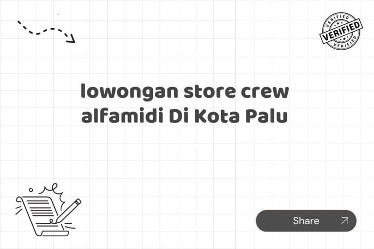 lowongan store crew alfamidi Di Kota Palu