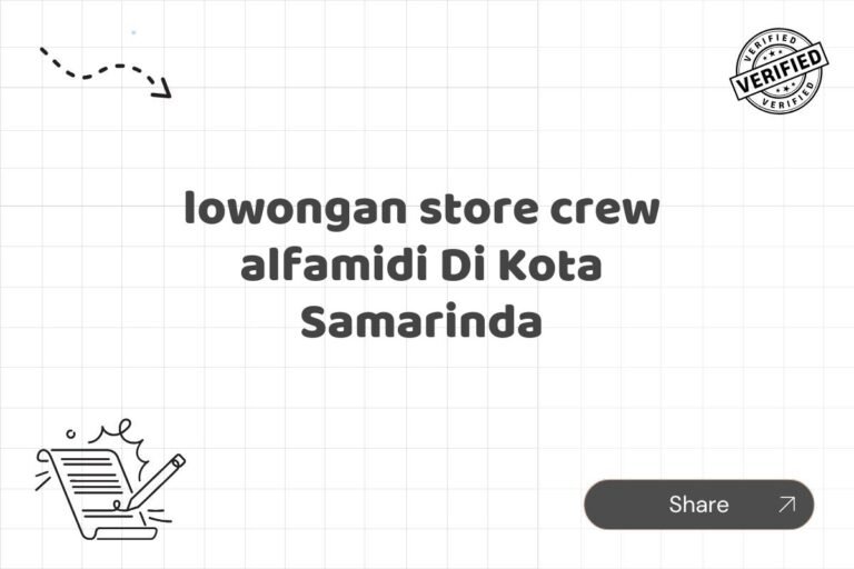 lowongan store crew alfamidi Di Kota Samarinda