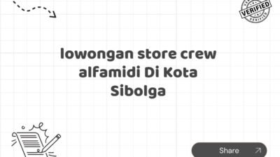lowongan store crew alfamidi Di Kota Sibolga