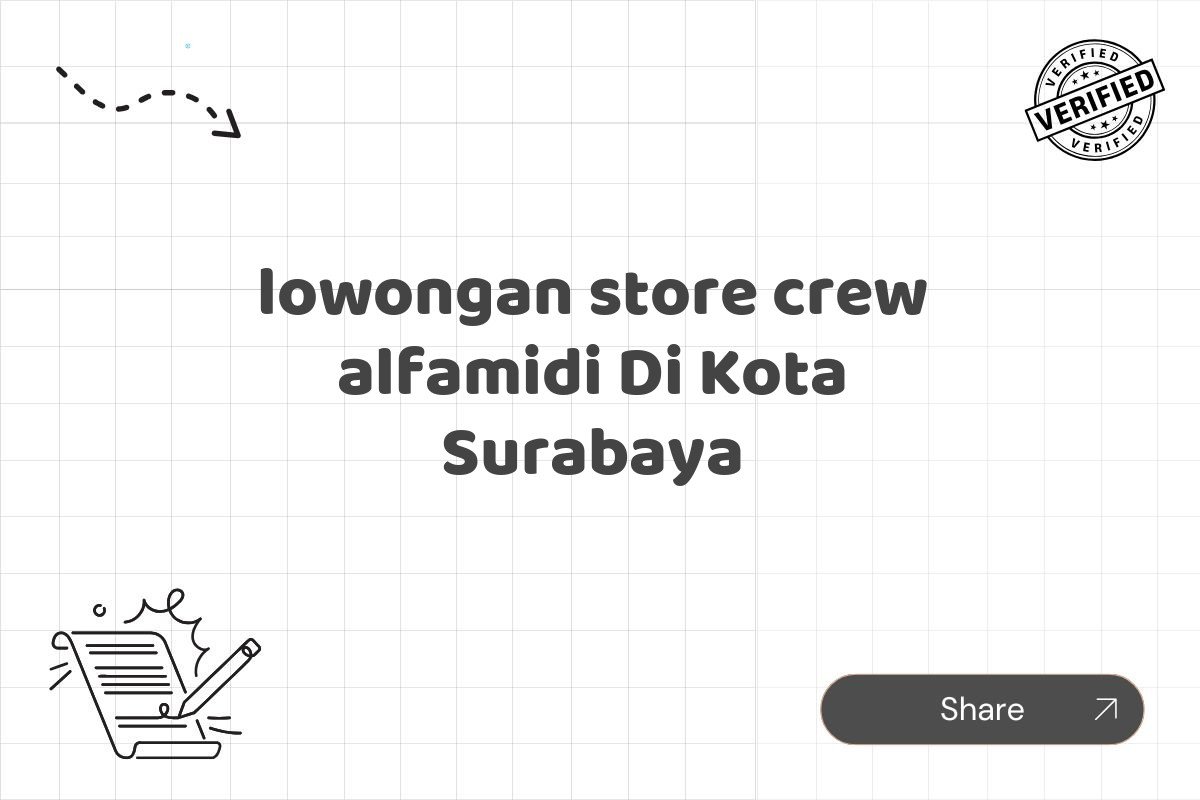 lowongan store crew alfamidi Di Kota Surabaya