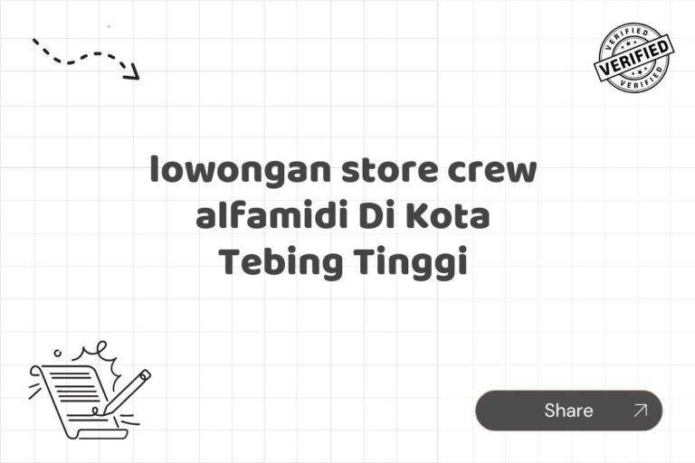 lowongan store crew alfamidi Di Kota Tebing Tinggi