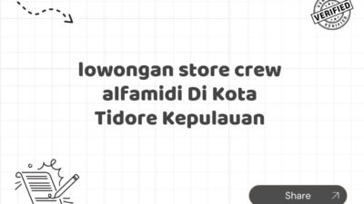 lowongan store crew alfamidi Di Kota Tidore Kepulauan